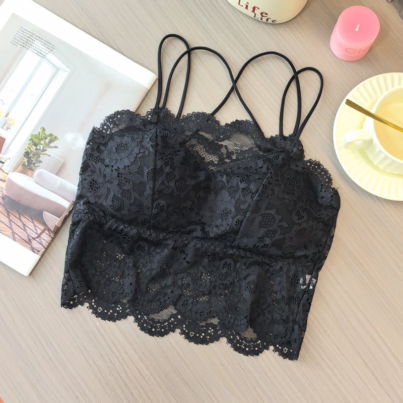 Cross Beautiful Back New Style Lace Chest Wrap Camisole Vest Girl'S Strapless Inner Base Underwear Belt Chest Pad - Image 1