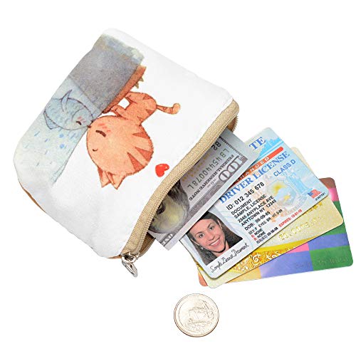 ARRIZO Women and Girls Cute Fashion Coin Purse Wallet Bag Change Pouch Key Holder (Love) - Image 5