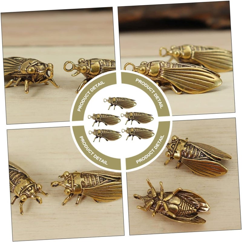 5Pcs Cicada Keychain Stylish Key Pendants for Car Interior Bag Decoration Unique Key Hanging Accessories for Valentine Day Weddings Holidays - Image 3