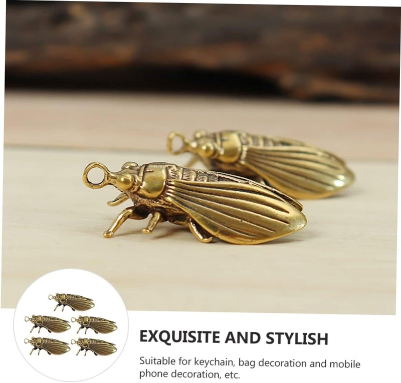 5Pcs Cicada Keychain Stylish Key Pendants for Car Interior Bag Decoration Unique Key Hanging Accessories for Valentine Day Weddings Holidays - Image 5