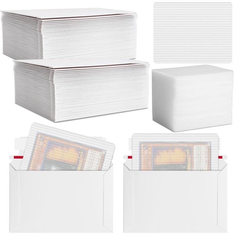 Faccito 200 Pcs Trading Card Shipping Set 4 x 6'' Trading Card Protector and Envelopes Bulk for Mailing, Additional Defend Supplies (Original) - Image 1