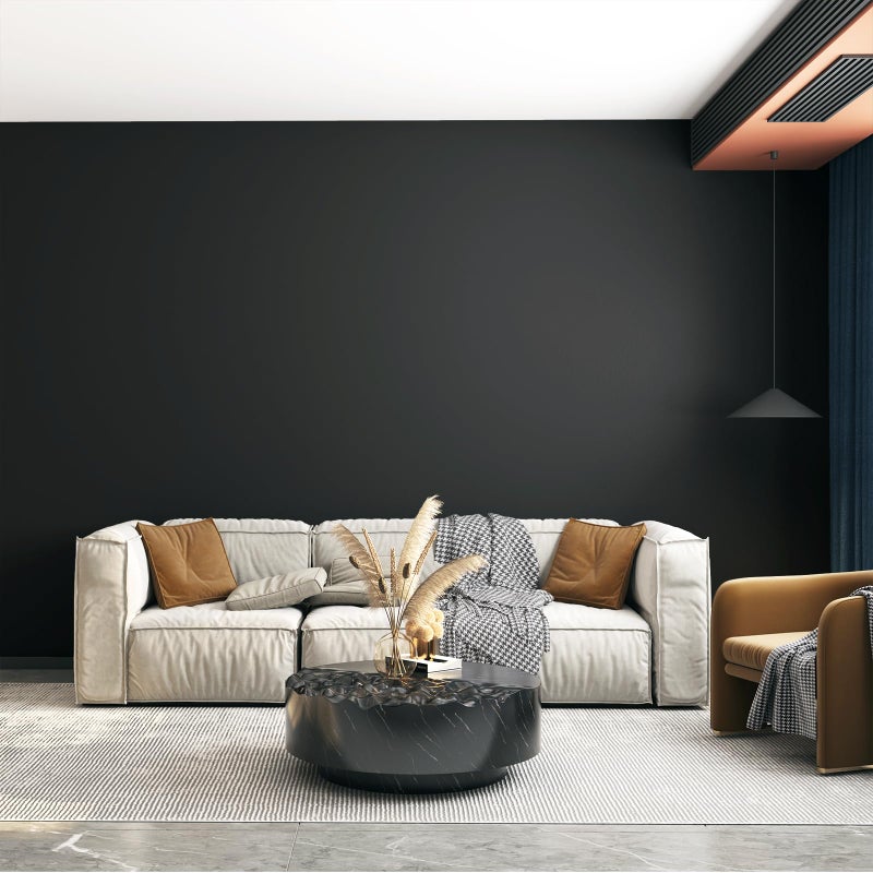 LVSHI Black Peel and Stick Bathroom Removable Wallpaper Thicken Vinyl Modern Matte Textured Solid Color Self-Adhesive Wallpaper Wrap Contact Paper for Bedroom Kitchen Cabinet (24"x393" Black) - Image 5