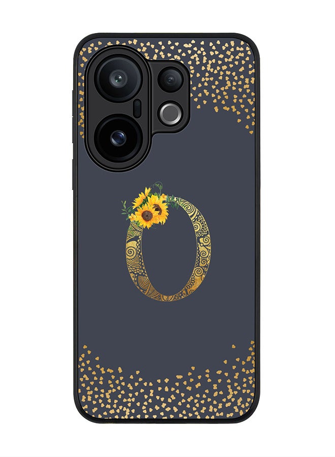 Stylizedd For vivo X200 FE / S30 Pro mini Case,Slim fit Camera Protection, Shockproof Thin Phone cover  - Custom Floral Monogram - O  (Grey )