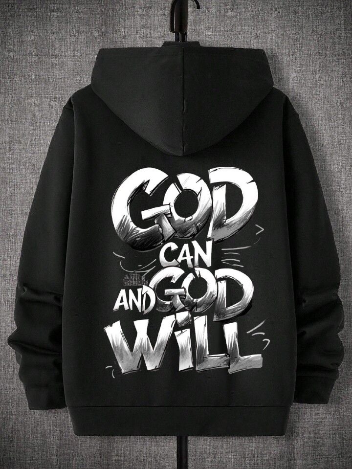 DIVIS Oversized Black Graphic Hoodie for Men - Image 1