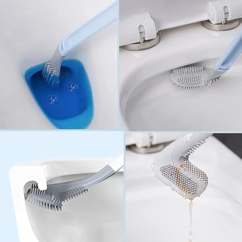 Ardith 1pc Toilet Brush, Flexible Silicone Toilet Bowl Cleaner Brush with Non-Slip Long Handle, Bendable Golf Head Toilet Brushes for Bathroom Deep Cleaning - Image 5