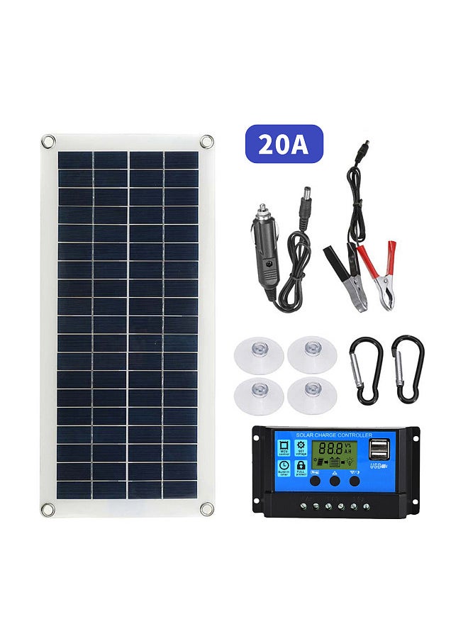 Generic - Portable 300W Solar Flexible Panel Kit 12V Switch USB Charging Interface Solar Board With Controller Waterproof Solar Cells for Phone RV Car - Image 1