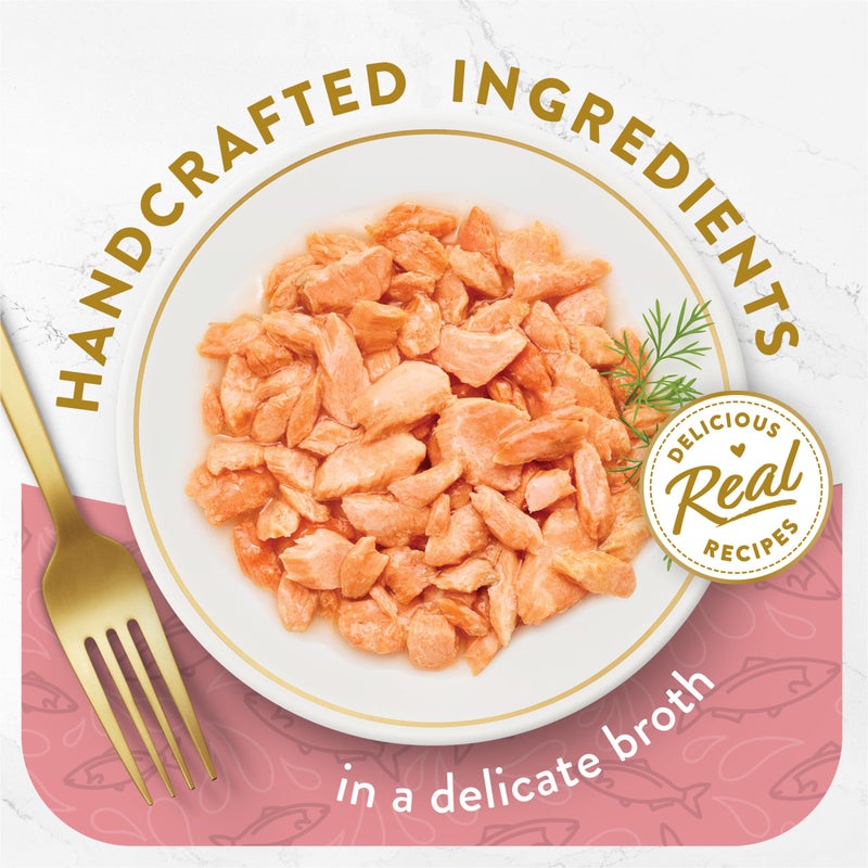 Fancy Feast Purina Fancy Feast Appetizers Lickable Grain Free Wet Cat Food Topper Wild Alaskan Salmon Appetizer - (Pack of 10) 1.1 oz. Trays - Image 2