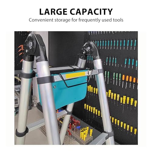 Depisuta Folding Tool Pouch Portable Oxford Cloth Ladder Bag 5 Side Pockets Multifunctional Ladder Tool Storage Bag 20KG Capacity Compact Repair Work Tool Organizers for Home Renovation - Image 3