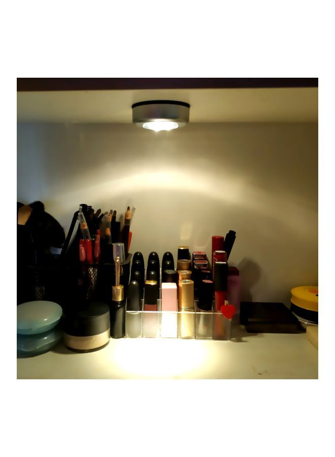 NIBEMINENT Mini Round Cordless 4-LED Push Light White  - Image 5