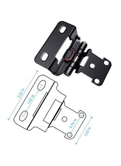 Generic Cabinet Hinges, 1/2" Overlay Semi Partial Wrap Self Closing Matte Black Hinges with Mounting Screws for Variable Kitchen Bathroom Cabinets Cupboard Doors 8 Pcs  - Image 5