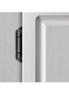 Generic Cabinet Hinges, 1/2" Overlay Semi Partial Wrap Self Closing Matte Black Hinges with Mounting Screws for Variable Kitchen Bathroom Cabinets Cupboard Doors 8 Pcs  - Image 3