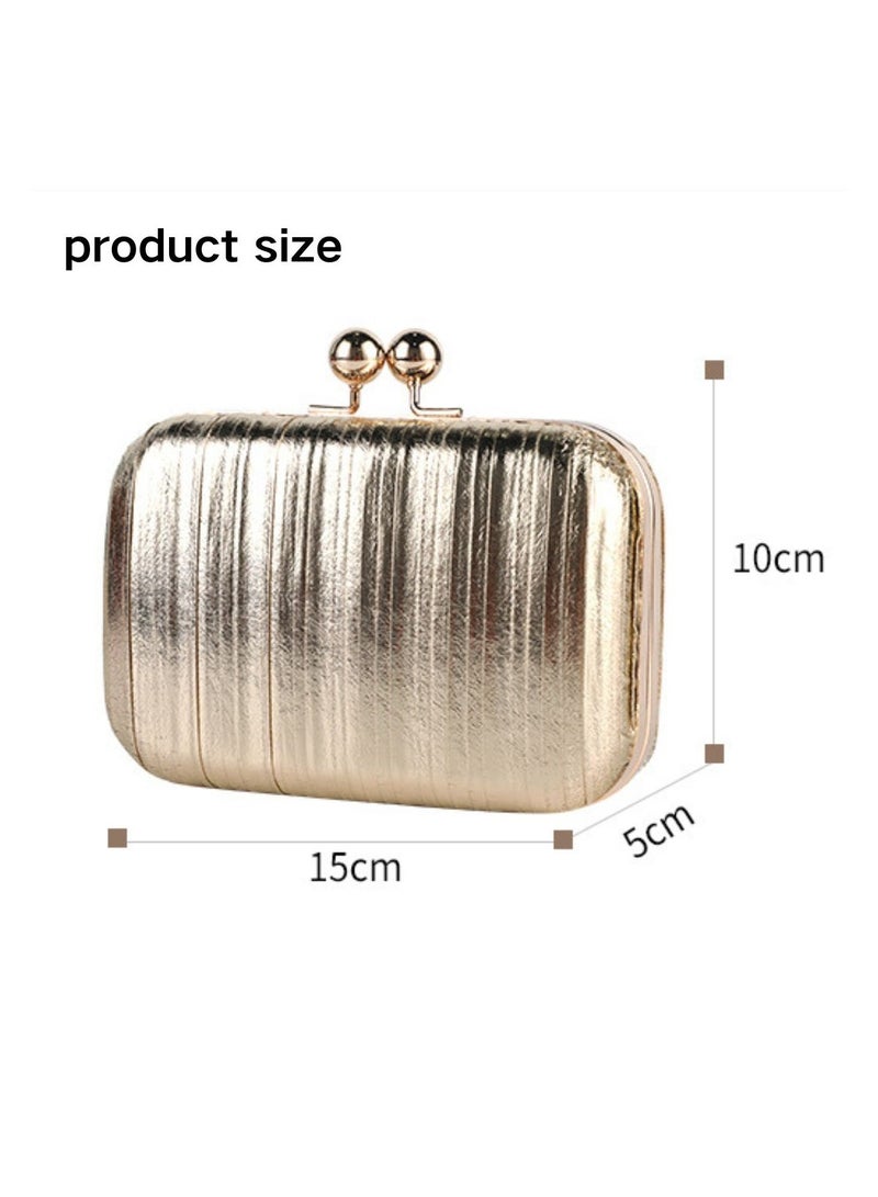Miluraining Women Clutch Bag Evening Bag Purse Small Crossbody Bag PU Leather Material Handbag Shoulder Bag Satchel Bags Suitable for Party Prom Wedding  - Image 3