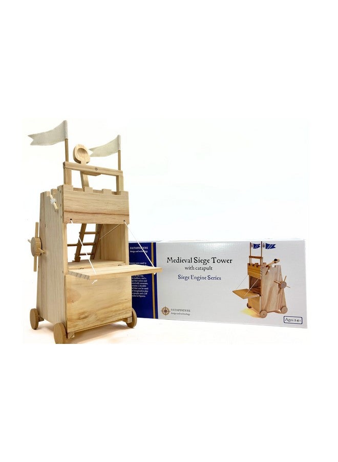 PATHFINDERS STEM Kit - Medieval Siege Tower with Catapult | Wooden Building Kit for Kids Ages 12-14 | Engineering & Physics Toy | Hands-On STEM Project - Image 1