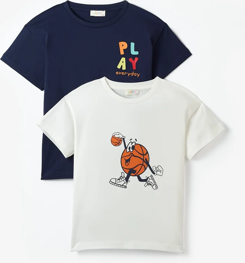 جون Boy Printed 2-Pack T-Shirt