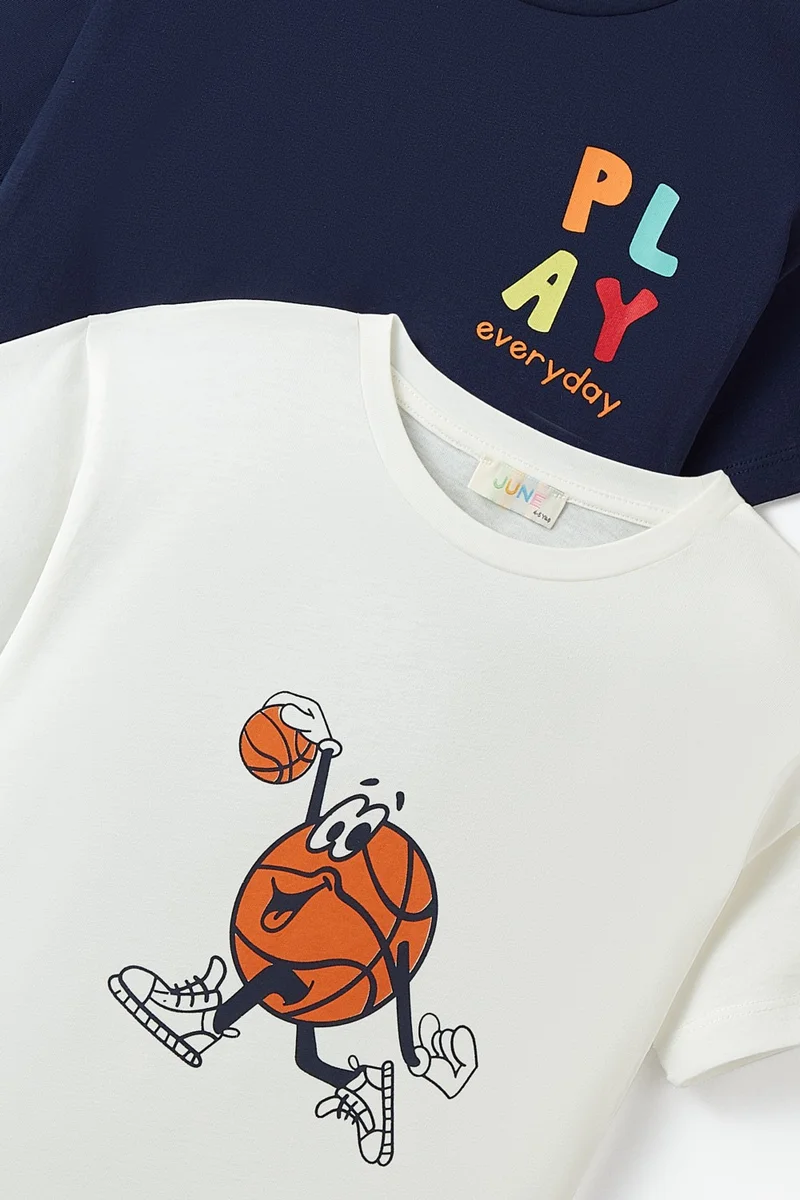 جون Boy Printed 2-Pack T-Shirt