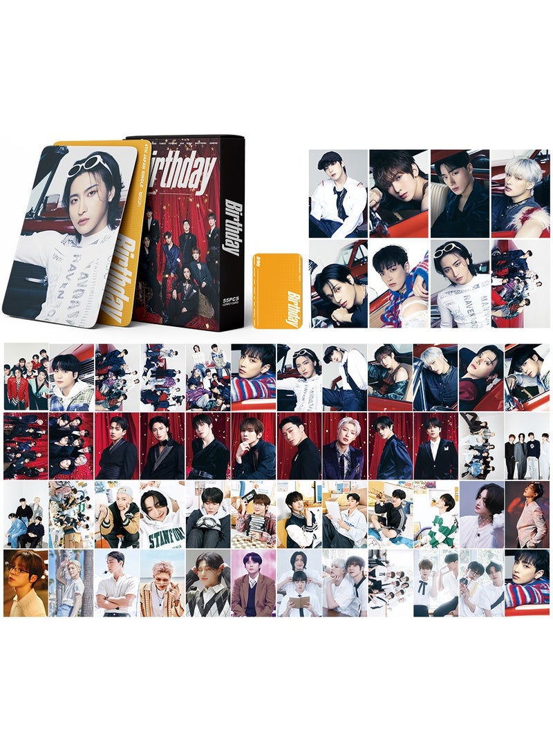 55pcs ATEEZ BIRTHDAY LOMO Cards ATEEZ Album K-POP Mini PhotoCards Collectible Fan 2025 Season's Greeting merchandise Poster Postcard - Image 1
