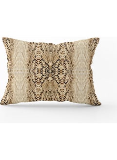 Cango Home Brown Beige Snakeskin Patterned Digital Print Throw Pillow Pillow Case - CGH377-3550 Double Sided Printed 