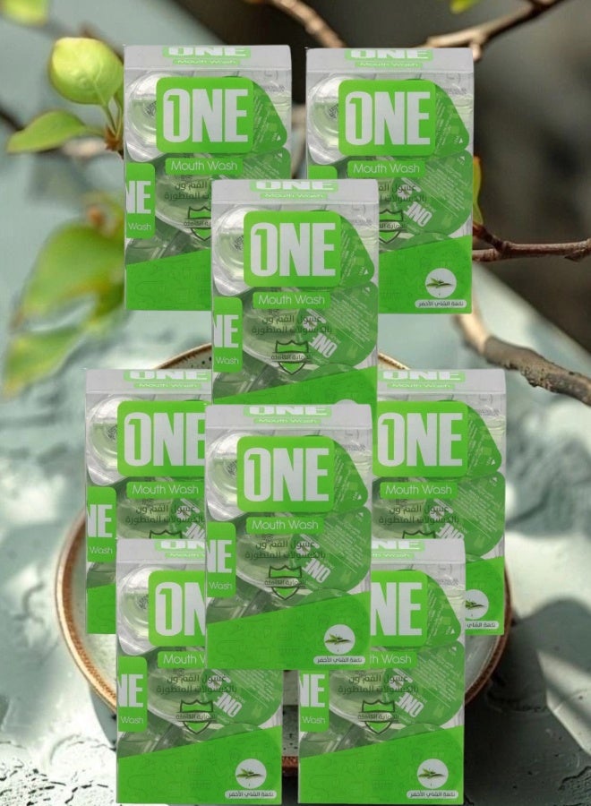 One 8 Pieces Mouth Wash Green Tea Flavor 20 Capsules 15ML - Image 1