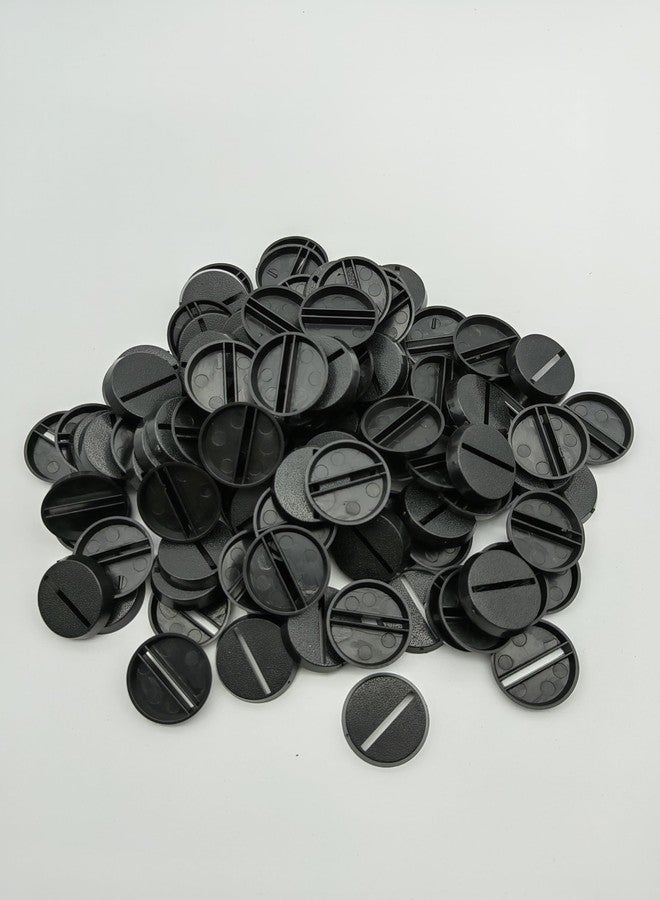 War Base West Lot of 100 25mm Round Slot Bases for Warhammer 40k & AoS Games Workshop Wargame Bitz - Image 1