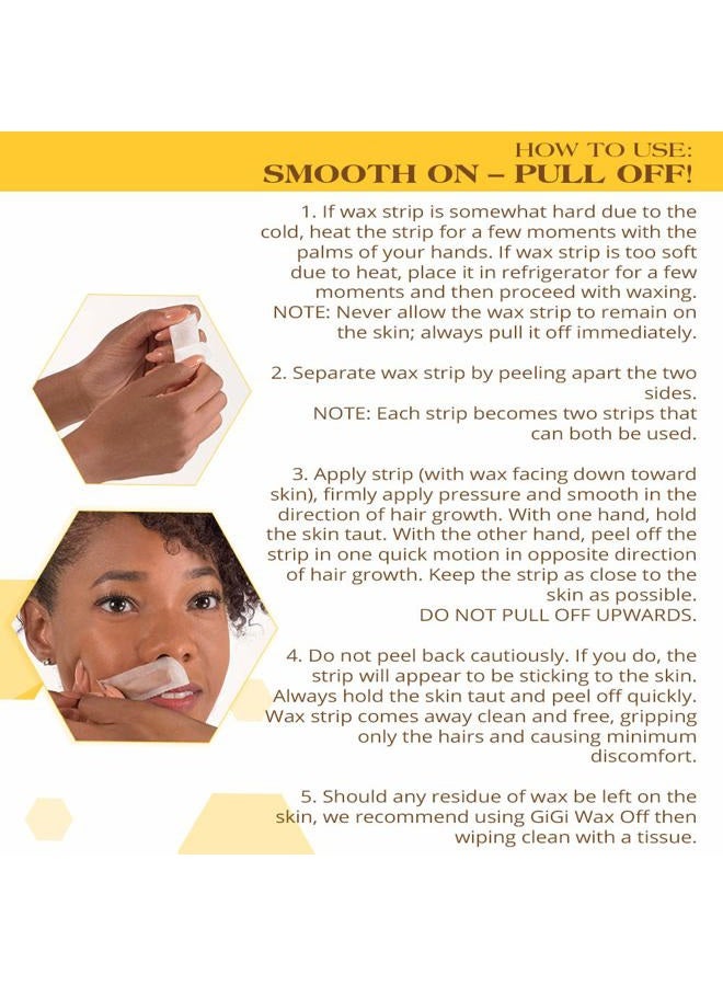 GiGi Simply Ready-to-Use Hair Removal Strips for Face and Body, 12 Face and 6 Body Strips - Image 4