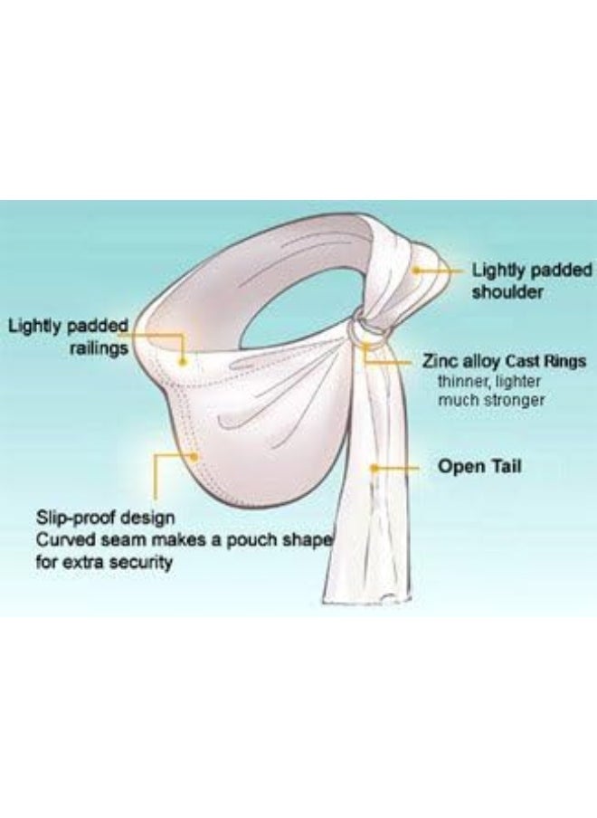 RosyBaby Lite-on-Shoulder Baby Sling Carrier, Open Tail, Ergonomic, 100% Cotton, Adjustable  - Image 4