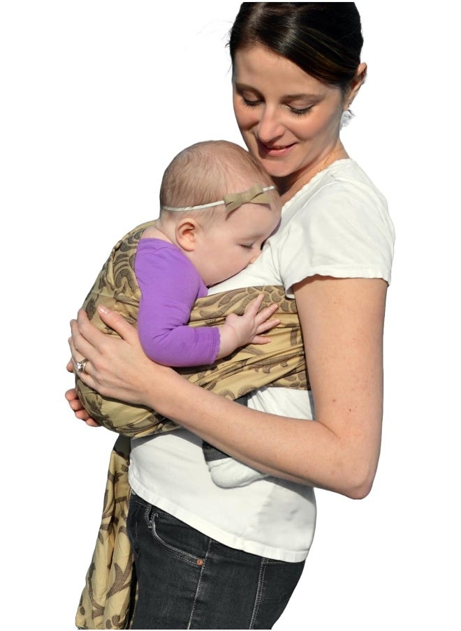 RosyBaby Lite-on-Shoulder Baby Sling Carrier, Open Tail, Ergonomic, 100% Cotton, Adjustable  - Image 1