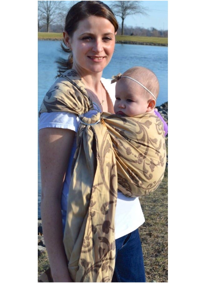 RosyBaby Lite-on-Shoulder Baby Sling Carrier, Open Tail, Ergonomic, 100% Cotton, Adjustable  - Image 2