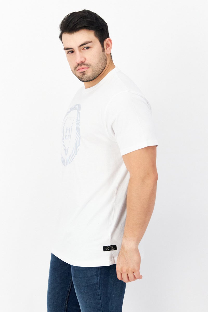 DUCK AND COVER Men Crew Neck Short Sleeve Graphic Print T-Shirt, White - Image 2