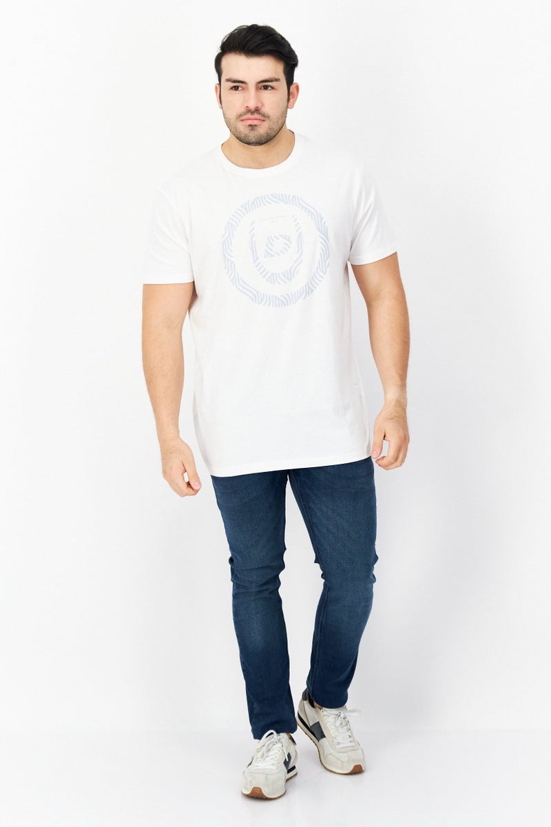 DUCK AND COVER Men Crew Neck Short Sleeve Graphic Print T-Shirt, White - Image 4