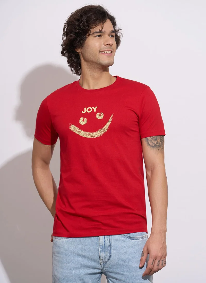 Being Human Graphic Printed Crew Neck Short Sleeves Slim Fit T-Shirt