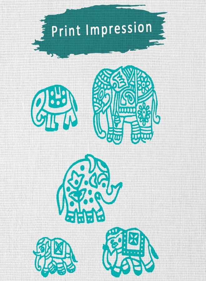 TWOGRAMS Wooden Stamp Block - Printing Stamp Design Set - Block for Printing Saree Border, Dresses, Craft Card Making, Scrapbook, Clay Pottery | Set of 5 | TwoGrams - Image 3