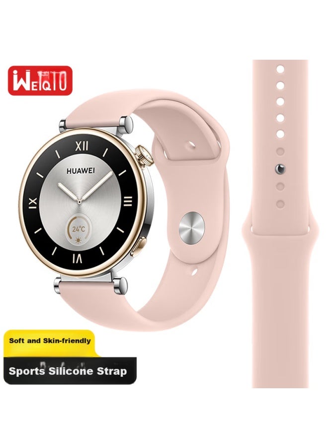 Wei Qiantu Weiqiantu مناسب لساعة Huawei Gt4 و Gt5/pro، سوار ساعة سيليكون رياضي 41 مم للنساء، عصري للنساء، دوبامين، راقي | واجهة 18 مم - Image 1