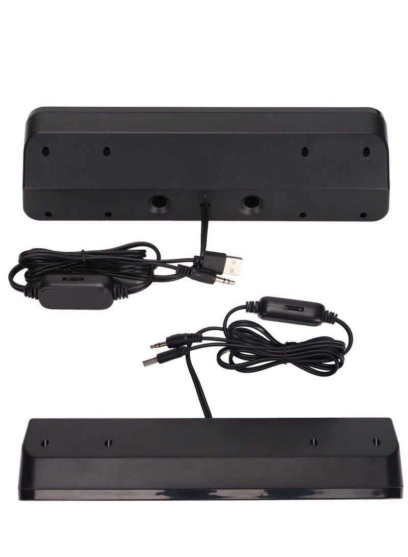 Wired Soundbar, TV Sound Bar with Subwoofer, USB HiFi 360 Degree Stereo Desktop Speaker, Home Theater Surround Sound System Speaker, for TV Gaming Projector - Image 4