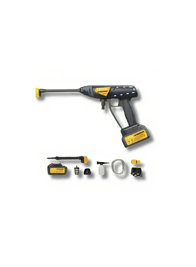 DENX Cordless High Pressure Car Wash Machine | 180W Electric Washer | 20,000 RPM Motor | 6 Spray Nozzle Modes | Portable & Rechargeable - Image 2