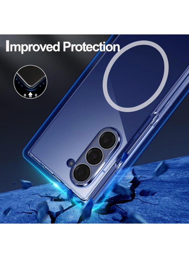 Case for Samsung Galaxy Z Fold 7 Clear Case,Compatible with MagSafe Transparent Shockproof Protection Yellowing Resistant Magnetic Phone Case for Galaxy Z Fold 7 5G  - Image 4