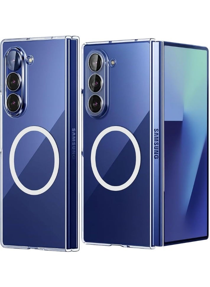 Case for Samsung Galaxy Z Fold 7 Clear Case,Compatible with MagSafe Transparent Shockproof Protection Yellowing Resistant Magnetic Phone Case for Galaxy Z Fold 7 5G
