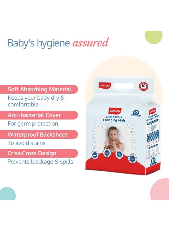 Luvlap LuvLap Disposable Baby Underpad Cum Changing Mats, 20 Count 60x60 CM Waterproof Pads for Baby, Breathable Underpads act as 100% Water Proof Bed Protector, Non Slip Backsheet, Hypoallergenic - Image 5