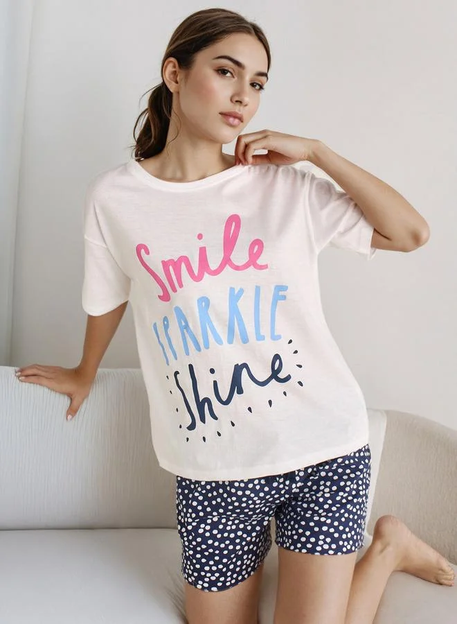 Splash FAV Pyjama Short Set T-shirt and Shorts Cotton