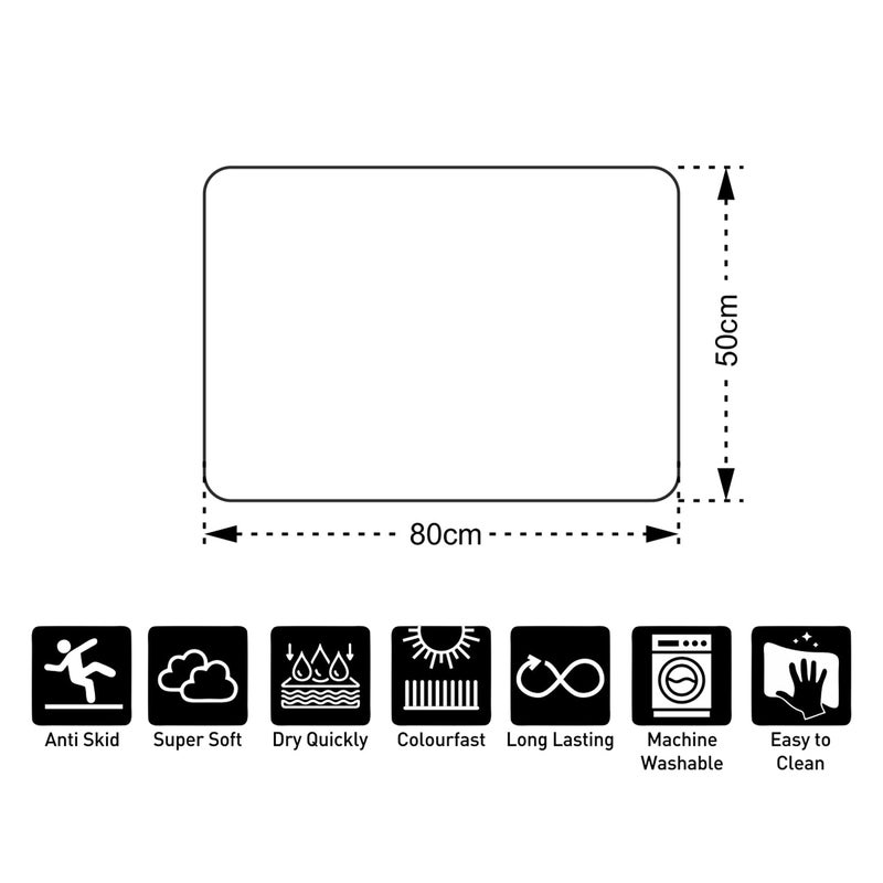 Obsessions Ultra Soft Brown Bath Mat | 50x80 cm, 1000 GSM, 100% Polyester, Anti-Skid Solid Bathroom Rug with Fur Features and TPR Backing, Easy to Maintain - Image 2