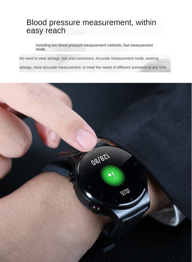 AROAQ Smart Watch, Elegant S2 Air Pump Airbag Type Smart Watch, Multifunctional Activity Tracker Watch With  Blood Pressure, Blood Oxygen Blood Sugar Body Temperature And Heart Rate Monitoring, (Black) - Image 2