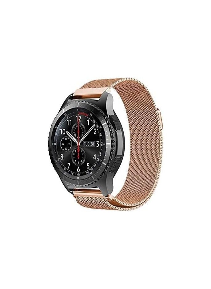 Compatible with HUAWEI Watch GT 2 Strap 46mm, 22mm Metal Replacement Wristband for HUAWEI Watch GT 46mm, for HUAWEI Watch GT 2 Pro, for Galaxy Watch 3 45mm(Rose Gold) - Image 1