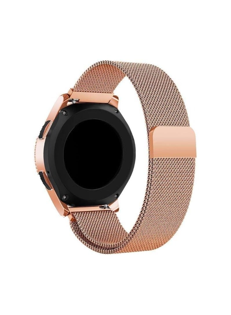 Compatible with HUAWEI Watch GT 2 Strap 46mm, 22mm Metal Replacement Wristband for HUAWEI Watch GT 46mm, for HUAWEI Watch GT 2 Pro, for Galaxy Watch 3 45mm(Rose Gold) - Image 2