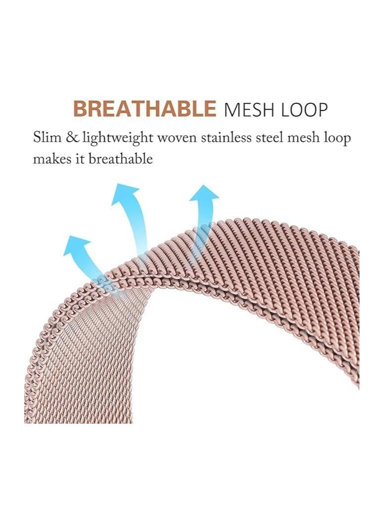 Compatible with HUAWEI Watch GT 2 Strap 46mm, 22mm Metal Replacement Wristband for HUAWEI Watch GT 46mm, for HUAWEI Watch GT 2 Pro, for Galaxy Watch 3 45mm(Rose Gold) - Image 3