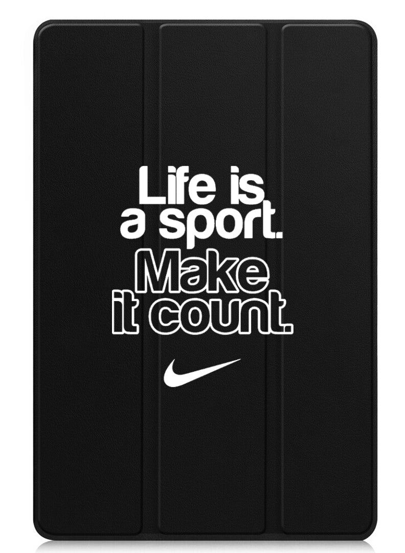 Theodor Protective Flip Case For Huawei MatePad SE 11 (2024) With Trifold Stand Auto Wake Sleep Shockproof Cover life-is-a-sport - Image 1