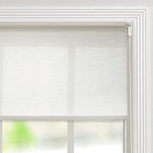Deco Window Sheer Roller Blinds for Windows (50 Inches W X 84 Inches H, Ivory) Roll-Up Shades, Light Filtering, Sun UV Protection Polyester Curtains for Home & Office - Image 5