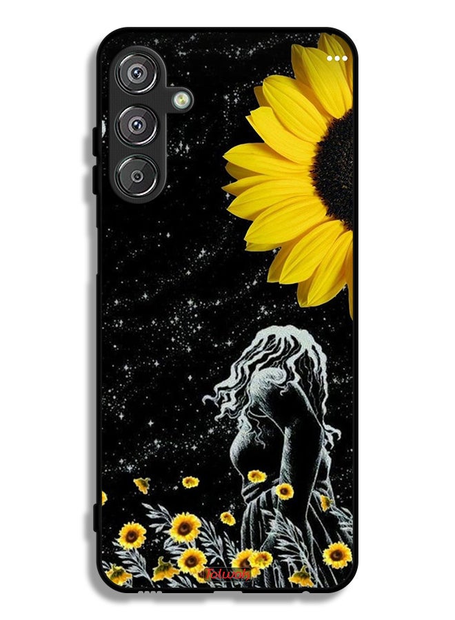 Tolwak Samsung Galaxy F15 5G Protective Case Cover Girl Look At Moon Art - Image 1