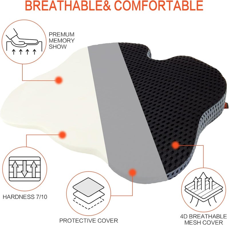 ZHOOGE Ergonomic Memory Foam Wedge Cushion for Car and Office - Image 3