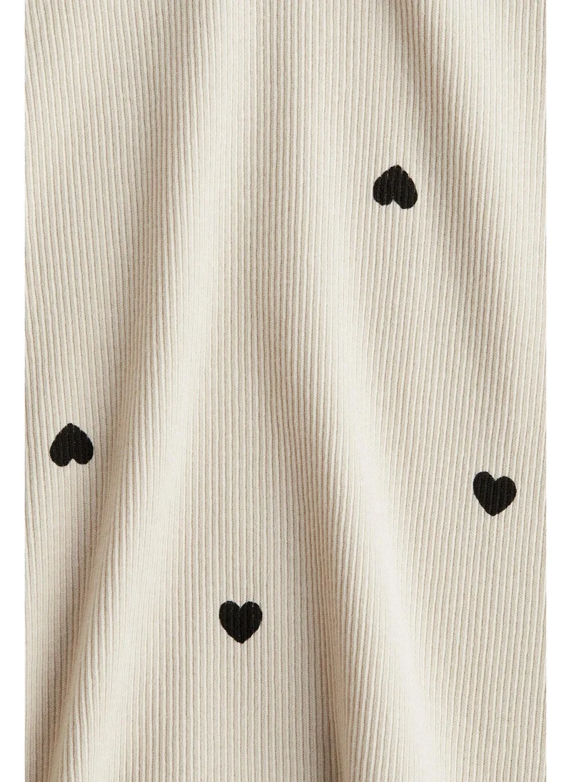 اتش اند ام Ribbed jersey top