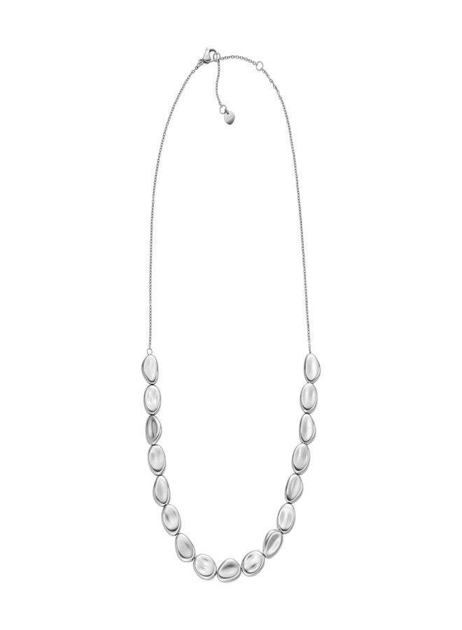 سكاجين قلادة سكاجين النسائية أنجا بيبل الفضية المصنوعة من الفولاذ المقاوم للصدأ (الموديل: SKJ1851040) - Image 2