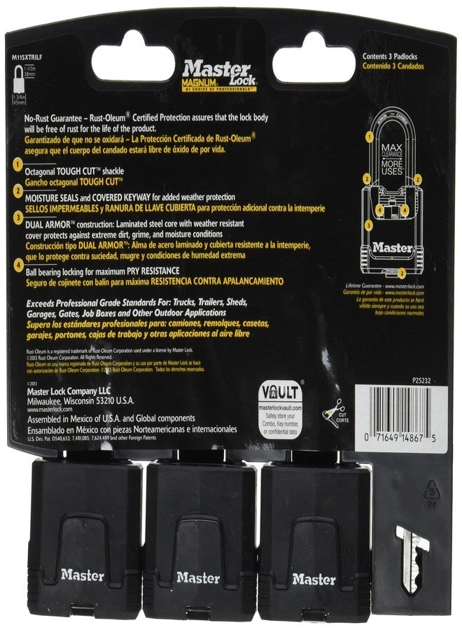 Master Lock 3PK Magnum COVRD Padlock - Image 2